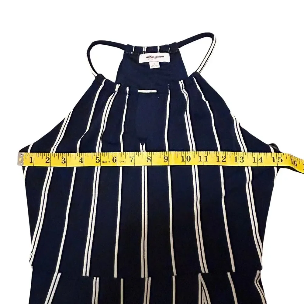 Candies Maxi Dress Women's Blue w/White Stripes Small - Picture 7 of 10